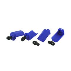 SHOCK SHAFT GUARDS for TRAXXAS 1/10th SCALE SHOCKS - BLUE