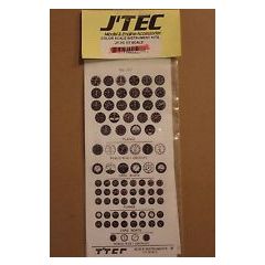 JTEC Scale Instrument Kit 1/7 Scale - Black and White1/
