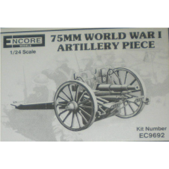 Encore 1/24 75mm World War 1 Artillery Piece Complete Assembly Kit