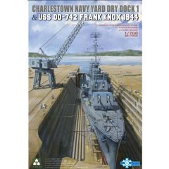 Takom 1/700 Charlestown Navy Yard Dry Dock 1 & USS Frank Knox DD-742 1944 SP-7058
