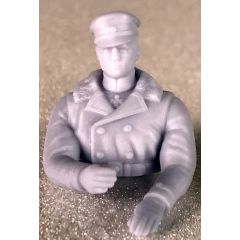 Microaces Unpainted 3D Printed Pilot - 1/24th Scale - with Cap on - German