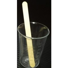 Bucks Composites 60ml Graduated Mixing Pots with Spatulas (5pk) - Clear cup