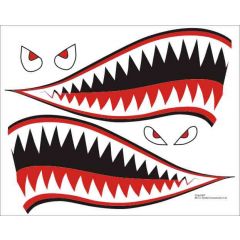 Becc Decals SHARKS01 - Sharks Teeth 200mm