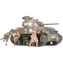 Tamiya 1/35 US M4A3 Sherman w/75mm Gun & 3 figs 35250