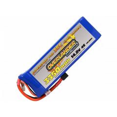 Overlander Super Sport 3350mAh 4S 14.8v 35C Lipo Battery with EC3