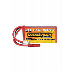 350mAh 7.4V 2S 25C LiPo Battery