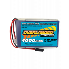 Overlander 4000mAh 7.4V 2S2P Digi-Power LiPo Battery