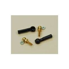 1 Pair of Mini Nylon Cup Ball Link M2 threaded ball for M2 rod 20mm Long complete with nuts.