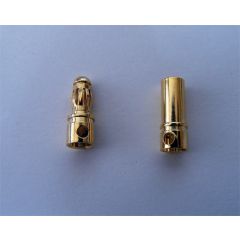 Gold Bullet Connectors 3.5mm 10 pairs