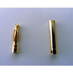 Gold Bullet Connectors 4mm 2 pairs