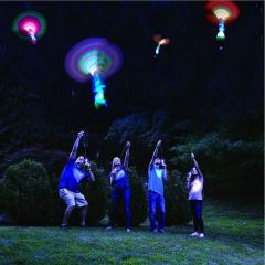Slingshot Flying Copters with LED light Moulded in pink 