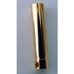 Gold Bullet Female Socket Connector 4mm - pack 10