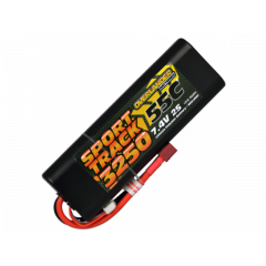 3250mAh 2S 7.4v 55C LiPo Battery in Hard Case - Overlander Sport Track
