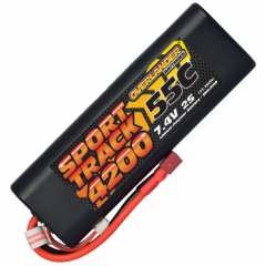 4200mAh 2S 7.4v 55C LiPo Battery in Hard Case - Overlander Sport Track - Deans