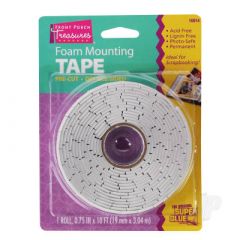 Foam Mounting Tape Double-Sided Pre-Cut (.75in x 10ft)