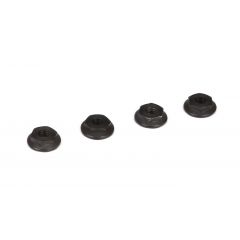 22-4 4mm Low Profile Serrated Nuts (4)