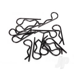 Body clips black (12pcs) (standard size)
