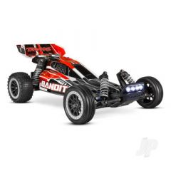 Traxxas Bandit XL-5  1:10 2WD RTR Electric Off-Road Buggy (+ TQ 2-ch/ XL-5/Titan 550/ 7-Cell NiMH/ DC charger/LED lights) - Red/Black