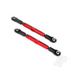 Camber links rear (Tubes red-anodized 7075-T6 aluminium stronger than titanium) (73mm) (2pcs) / rod ends (4pcs) / aluminium wrench (1pc)