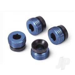 Aluminium caps pivot ball (blue-anodized) (4pcs)