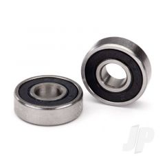 Ball bearing black rubber sealed (6x16x5mm) (2pcs)