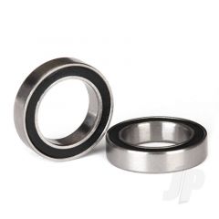 Ball bearings black rubber sealed (12x18x4mm) (2pcs)