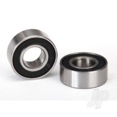 Ball bearings black rubber sealed (6x13x5mm) (2pcs)