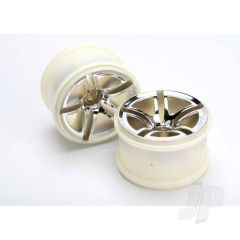 Wheels Twin-Spoke 2.8in (chrome) (nitro front) (2pcs)