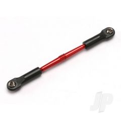 Turnbuckle aluminium (red-anodized) front toe link 61mm (1pc) (assembled with rod ends and hollow balls) (see part 5539X for complete set of Jato aluminium turnbuckles)