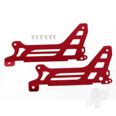 Main frame side plate outer (2pcs) (red-anodized) (Aluminium) / screws (6pcs)