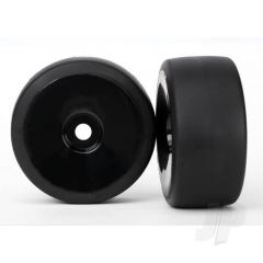 Tyres & Wheels assembled glued (black dished wheels slick Tyres (S1 compound) foam inserts) (rear) (2pcs)