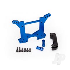 Shock tower rear 7075-T6 aluminium (blue-anodized) (1pc) / body mount bracket (1pc)