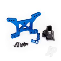 Shock tower front 7075-T6 aluminium (blue-anodized) (1pc) / body mount bracket (1pc)