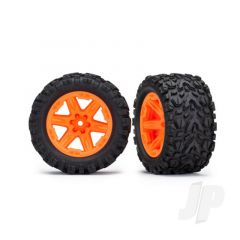 Tyres & Wheels assembled glued (2.8in) (RXT orange wheels Talon Extreme Tyres foam inserts) (4WD electric front & rear 2WD electric front only) (2pcs) (TSM rated)
