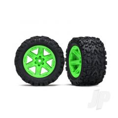 Tyres & Wheels assembled glued (2.8in) (RXT 4X4 green wheels Talon Extreme Tyres foam inserts) (4WD electric front & rear 2WD electric front only) (2pcs) (TSM rated)