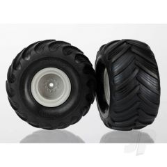 Tyres & Wheels assembled (grey wheels (dual profile 1.5in outer and 2.2in inner) dual profile Tyres) (2pcs)