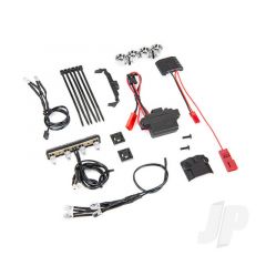 LED light kit 1/16th Summit (power supply chrome lightbar roof light harness (4 clear 2 red) chassis harness (4 clear 2 red) wire ties mounts)