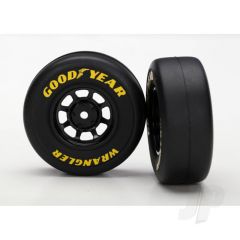 Tyres & Wheels assembled glued (8-spoke wheels black 1.9 Goodyear Wrangler Tyres) (2pcs)