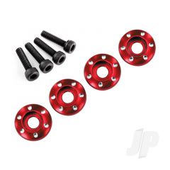 Wheel nut washer machined aluminium red / 3x12mm CS (4pcs)