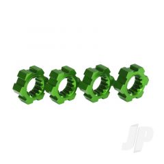 Wheel hubs hex aluminium (green-anodized) (4pcs)