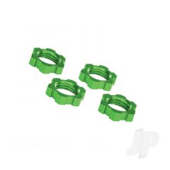 Wheel nuts splined 17mm serrated (green-anodized) (4pcs)
