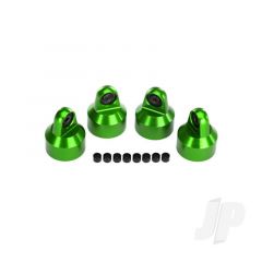 Shock caps aluminium (green-anodized) GTX shocks (4pcs) / spacers (8pcs)
