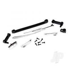 Door handles left right & rear tailgate / windshield wipers left & right / retainers (2pcs) / 1.6x5 BCS (self-tapping) (7pcs) (fits #8130 body)