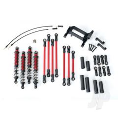 Long Arm Lift Kit TRX-4 complete (includes red powder coated links red-anodized shocks)