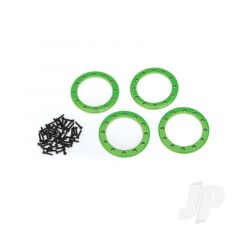 Beadlock rings green (2.2in) (Aluminium) (4pcs) / 2x10 CS (48)