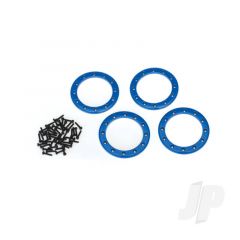 Beadlock rings blue (2.2in) (Aluminium) (4pcs) / 2x10 CS (48)