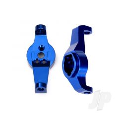 Caster blocks 6061-T6 aluminium (blue-anodized) left and right