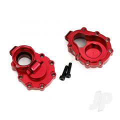 Portal housings inner (rear) 6061-T6 aluminium (red-anodized) (2pcs) / 2.5x10 CS (2pcs)