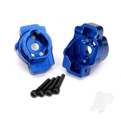 Portal drive axle mount rear 6061-T6 aluminium (blue-anodized) (left and right) / 2.5x16 CS (4pcs)