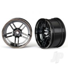 Wheels 1.9in split-spoke (black chrome) (wide rear) (2pcs)